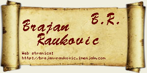 Brajan Rauković vizit kartica